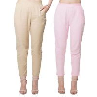 COMBO PACK CHIKU BABY PINK COTTON CASUAL PANTS JAIPUR