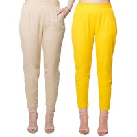 COMBO PACK  CHIKU YELLOW COTTON FLEX PANTS JAIPUR