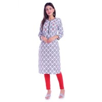 BLACK PIPING & HANDWORK COTTON KURTI JAIPUR