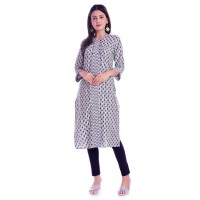 GREY JALL PATTI COTTON KURTI JAIPUR