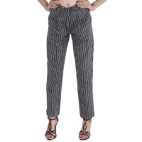 ASMANII BLACK STRIPED PANT JAIPUR