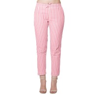 PINK WHITE STRIPED COTTON PANT FOR WOMEN  JAIPUR