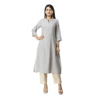 ASMANII LIGHT BLUE COTTON KURTA PANT SET JAIPUR